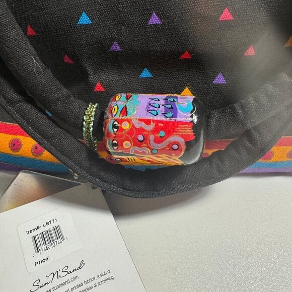 Laurel Burch "Feline Friends" Cat Mom Gift Large Square Tote - LB771 - Picture 4 of 11